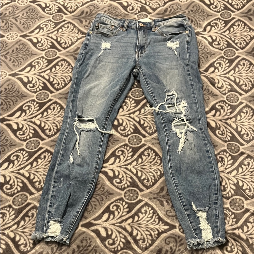 KanCan Ripped Blue Skinny Jeans